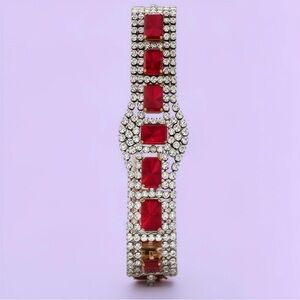Antique 1920’s Czech Glass and Rhinestone Husar D. Designer Bracelet